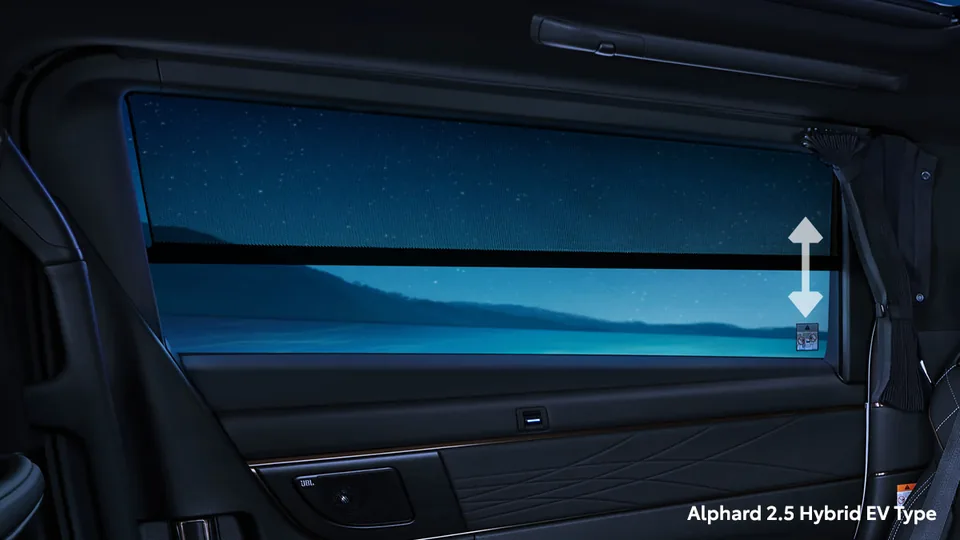 Tampilan dalam Toyota Alphard – Rear Side Shade; 6 varian mulai Rp 1.408.720.000 OTR (diskon alphard)