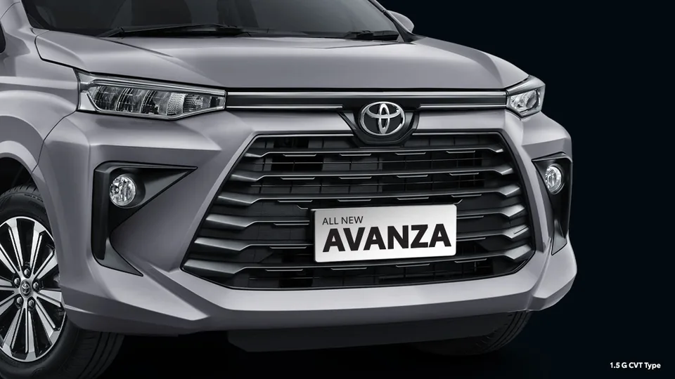 Eksterior Toyota Avanza: New Bold Front Bumper Design with New Sharp LED Headlamp and New Fog Lamp (1.5 G Type) – referensi kredit avanza