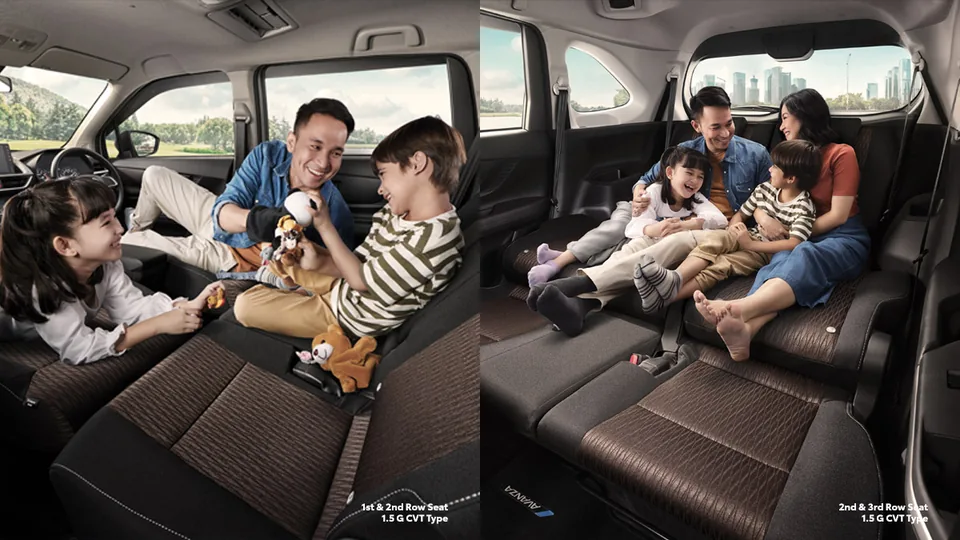 New Pleasant Long Sofa Mode di dalam Toyota Avanza, ditampilkan untuk calon pembeli di Samarinda (kredit avanza)