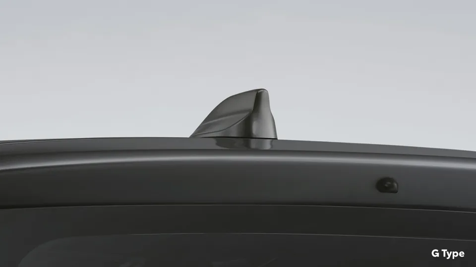 New Dynamic Shark Fin Antenna pada Toyota Calya, bagian dari ulasan promo calya