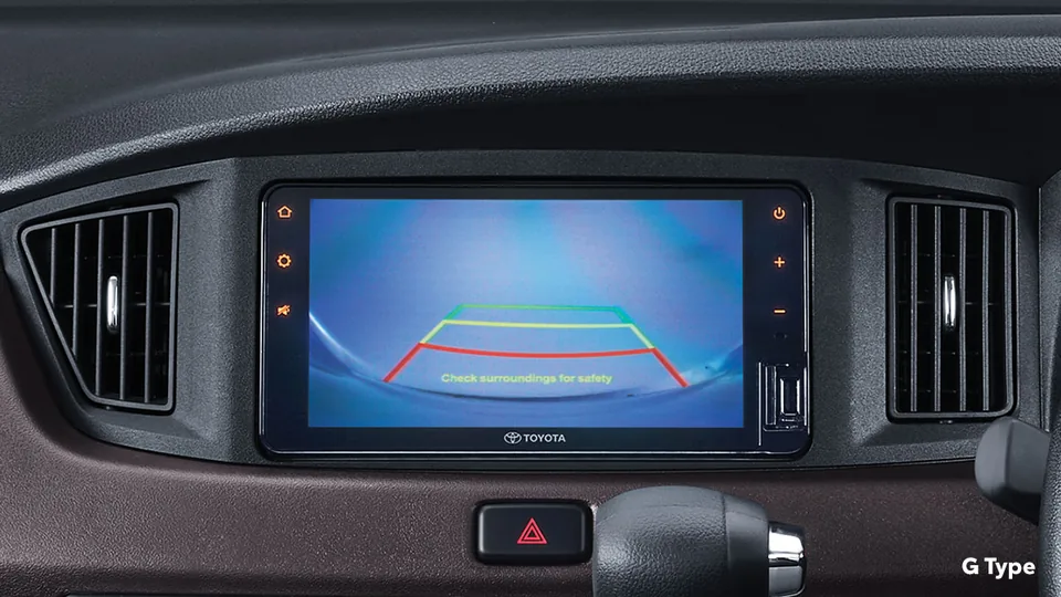Tampilan dalam Toyota Calya – New Rear Parking Camera (G Type); 4 varian mulai Rp 221.270.000 OTR (promo calya)