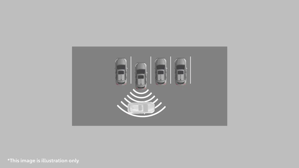 Fitur keselamatan Toyota Camry: Rear Crossing Traffic Alert – referensi otr camry