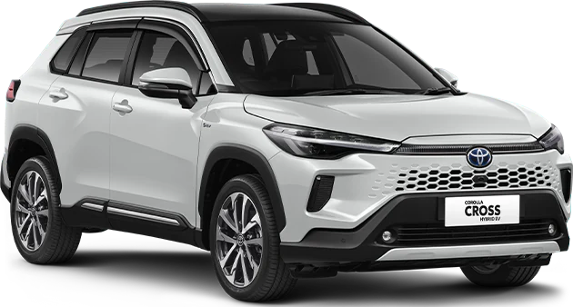 Foto Toyota Corolla Cross Platinum White Pearl (Spot Order*) untuk membandingkan pilihan warna sebelum membeli di Samarinda (spek corolla cross)