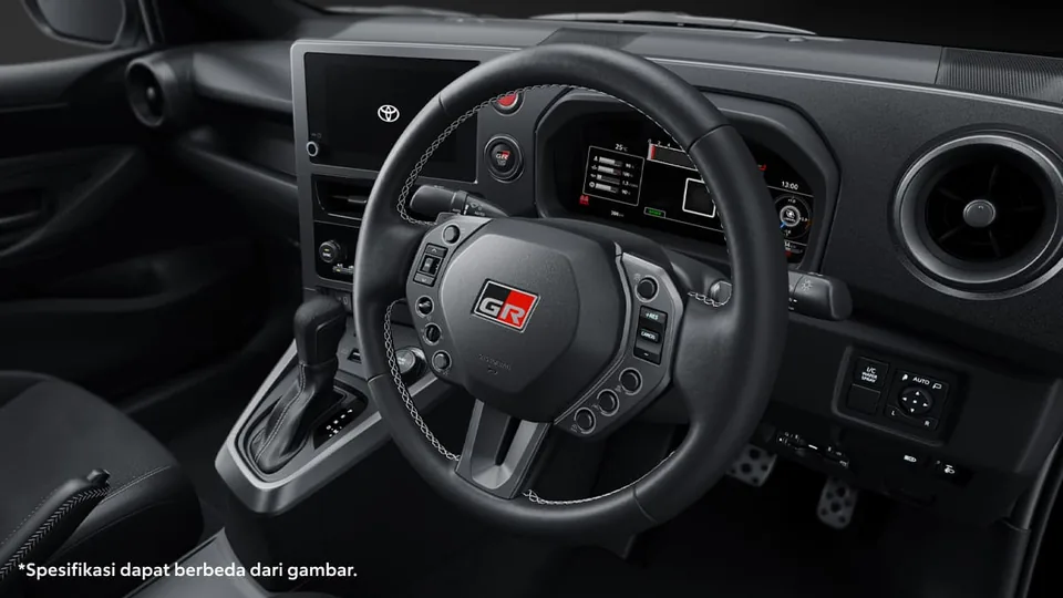 Driver-Centric for Confident Maneuvering di dalam Toyota GR Yaris, ditampilkan untuk calon pembeli di Samarinda (harga toyota gr yaris 2 pintu)