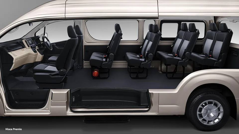 Tampilan dalam Toyota Hiace – Spacious Cabin (Hiace Premio); 2 varian mulai Rp 642.805.000 OTR (2025 hiace review)