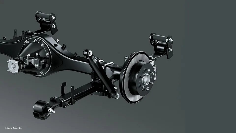 Front and Rear Disc Brake (Hiace Premio): fitur keselamatan Toyota Hiace untuk pembeli di Samarinda (brosur hiace commuter pdf)
