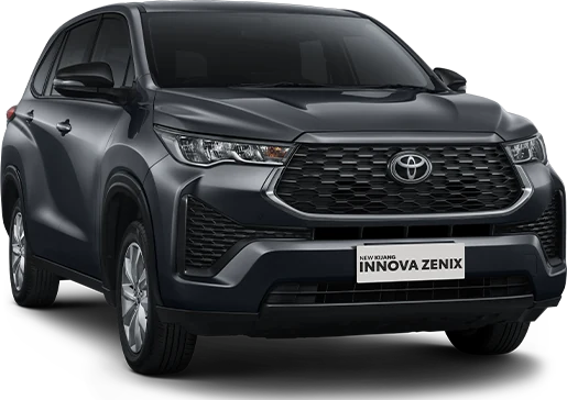 Spek Innova Zenix – Toyota Kijang Innova Zenix warna Gray Metallic tampak depan, harga OTR Samarinda mulai Rp 501.070.000