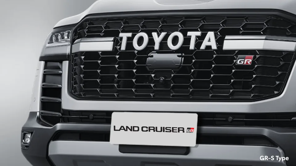 Grille Design pada Toyota Land Cruiser 300, bagian dari ulasan spek lc300