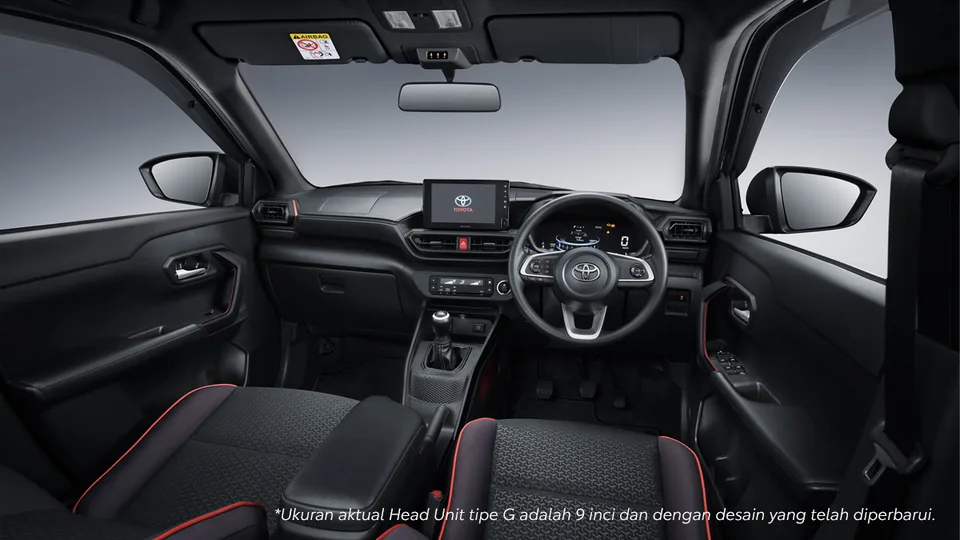 Kabin Toyota Raize (New Sporty Black Interior) untuk pencarian promo raize