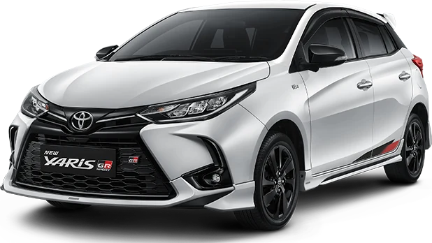 Toyota Yaris warna Super White II – salah satu dari 5 pilihan warna resmi (spek yaris)
