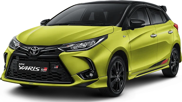 Toyota Yaris warna Black + Citrus Mica Metallic – salah satu dari 5 pilihan warna resmi (spek yaris)