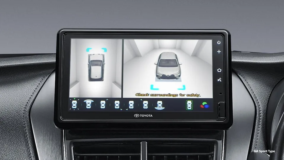 Kabin Toyota Yaris (New Panoramic View Monitor with 9" Head Unit) untuk pencarian dp yaris gr